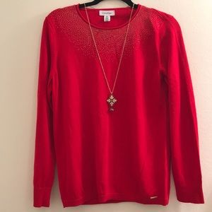 CK red sweater